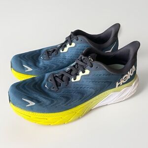 HOKA ONE One Mens Arahi 6 1123194 Sz 9.5 Blue Yellow Running Shoes